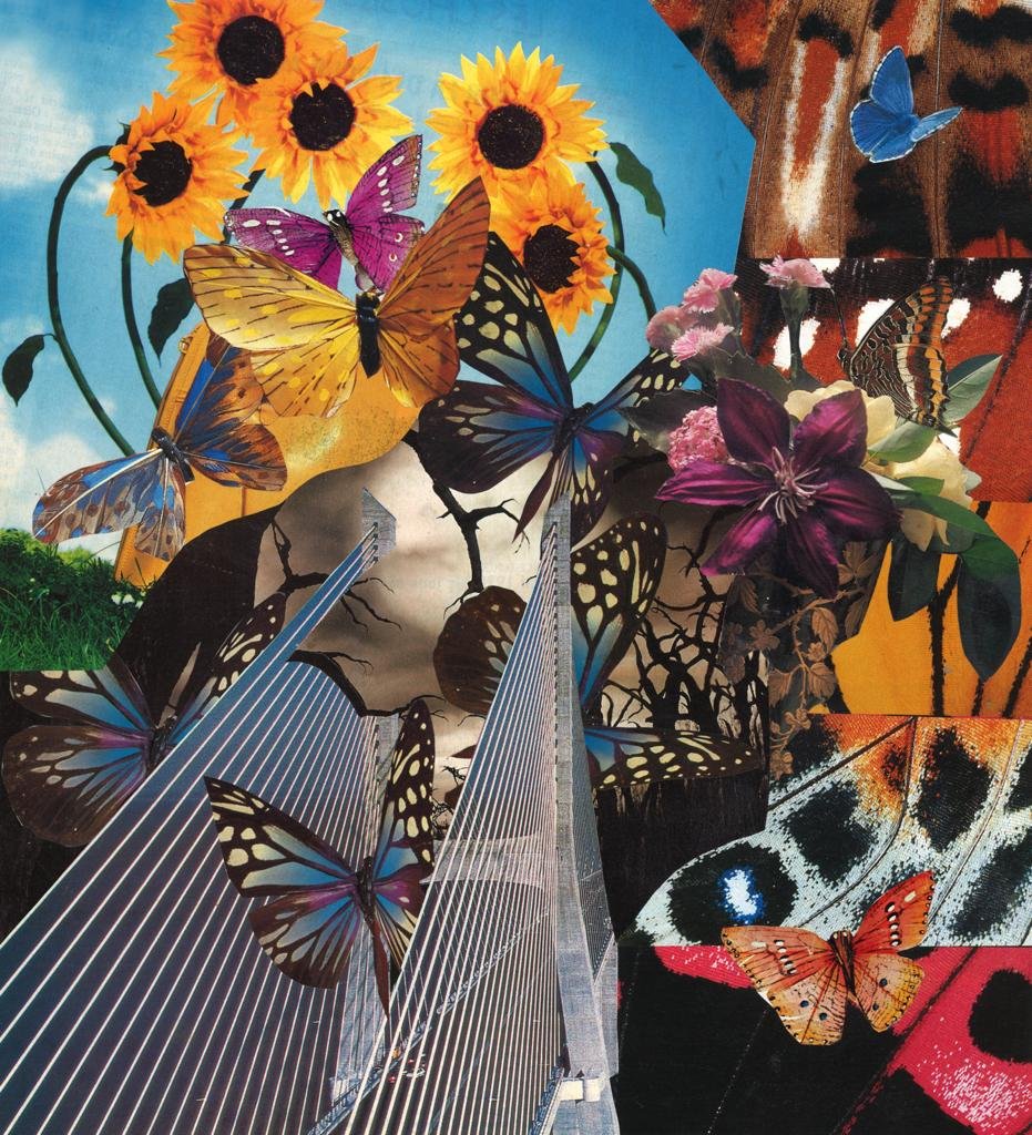 "Œuvre Poème Imaginaire – collage papier artistique de Giwhizart"