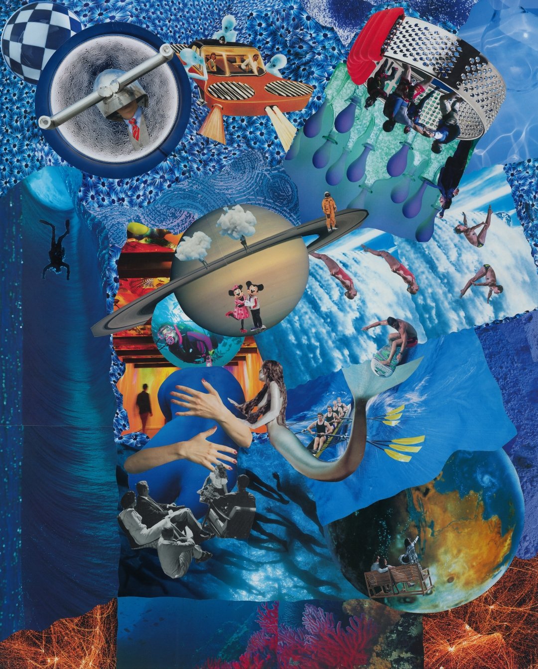 "Objet Intelligent Identifié – grand collage papier de Giwhizart"