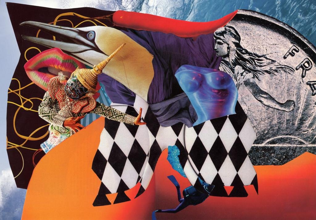 "Soyons franc" est un collage de Giwhizart qui traite du concept de vérité et de sincérité à travers des formes claires et des contrastes forts, mettant en lumière l’essence de la transparence.