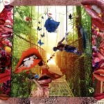 "Le Baisé Bleu dans tes yeux – collage poétique de Giwhizart"