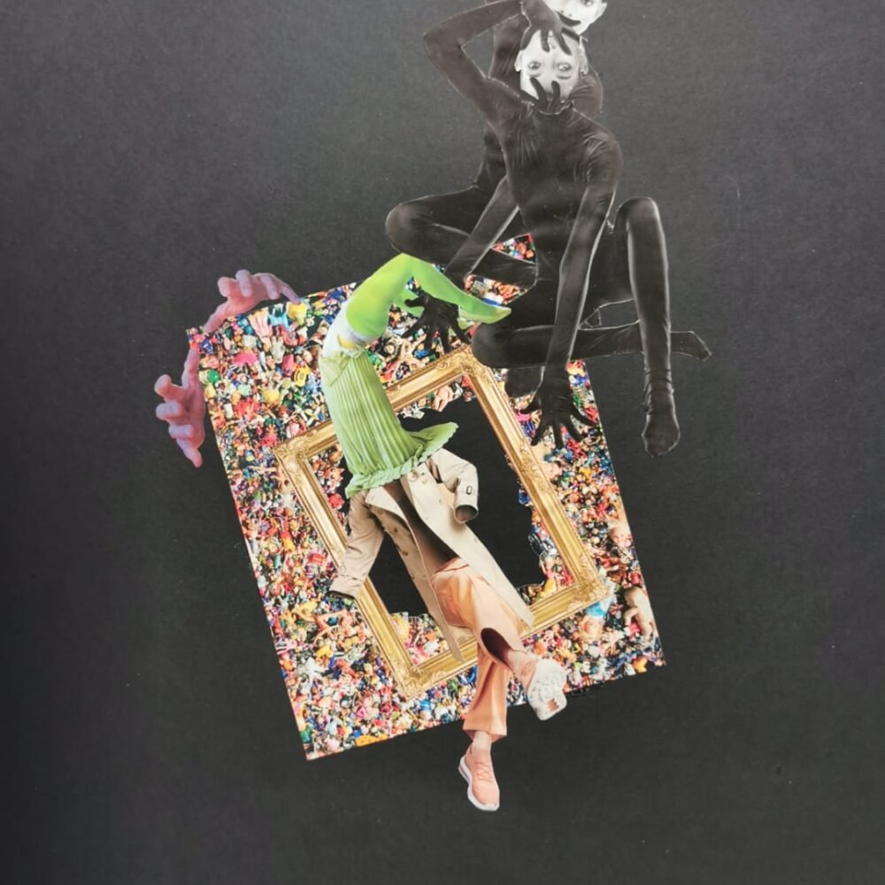 Abracadabra – collage papier artistique de Giwhizart évoquant la magie, l’imaginaire et la transformation à travers un univers visuel surréaliste.