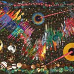 Collage papier "Désordre Cosmique" Oeuvre artistique de Giwhizart