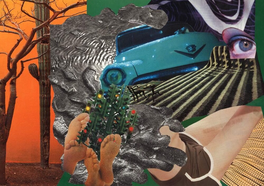 "Tut Tut Tranquille" – Collage artistique de Giwhizart, représentant l'harmonie et la sérénité dans un monde fragmenté.