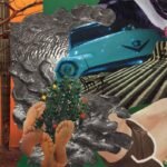 "Tut Tut Tranquille" – Collage artistique de Giwhizart, représentant l'harmonie et la sérénité dans un monde fragmenté.