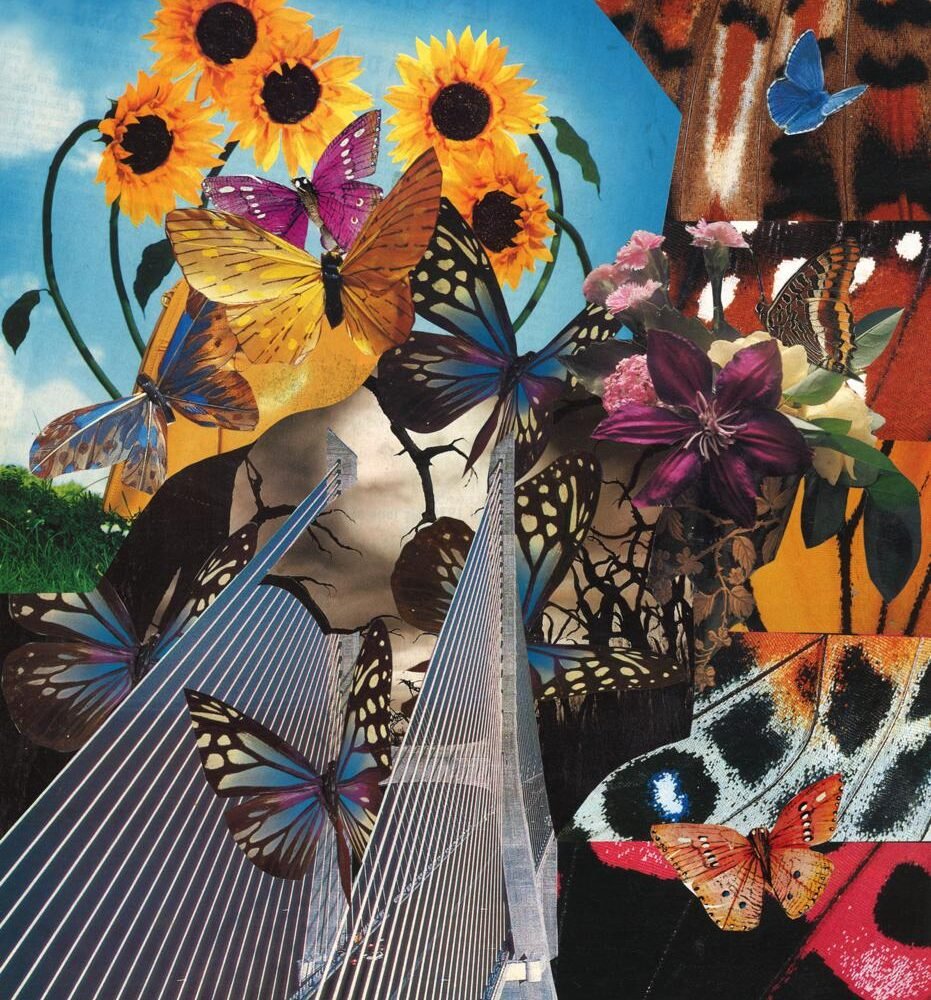 "Œuvre Poème Imaginaire – collage papier artistique de Giwhizart"