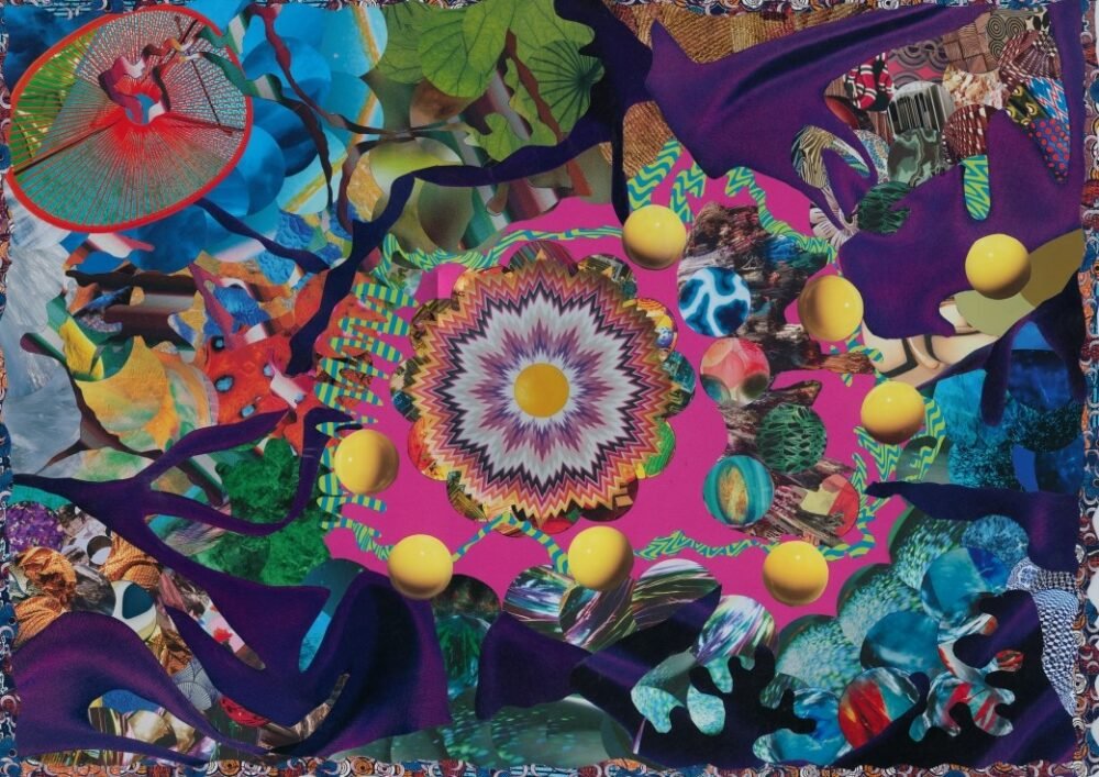 "Collage papier Un Deux Trois Soleil – œuvre artistique de Giwhizart"