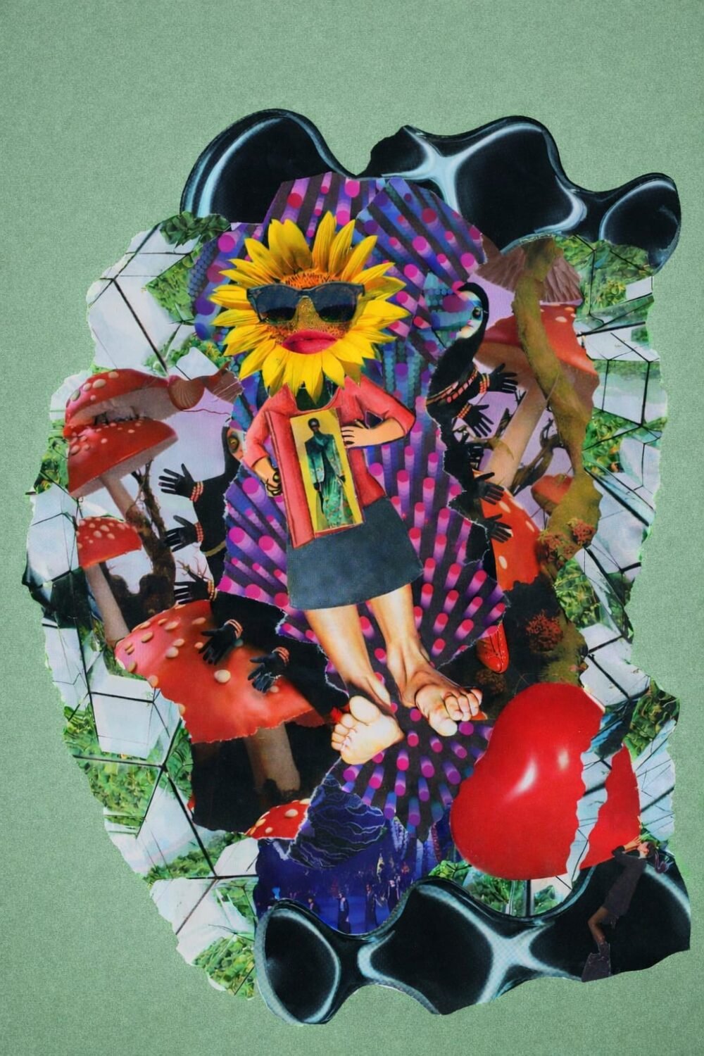 Collage papier "Fashion Still" Oeuvre artistique de Giwhizart